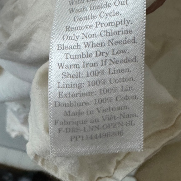 Everlane Linen Open Back Midi Dress Cream 4 - Picture 4 of 6